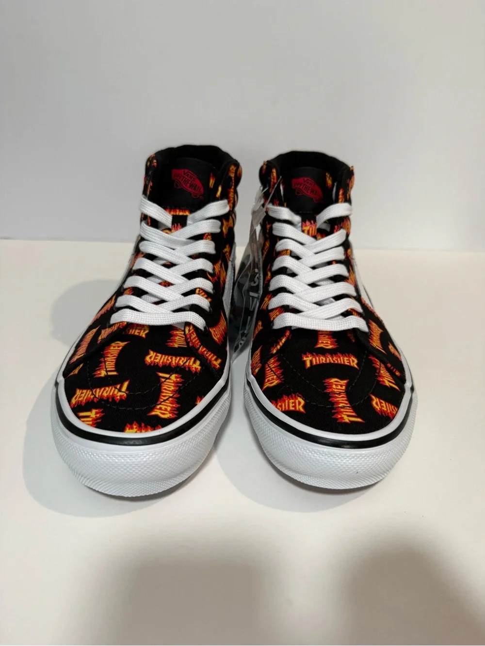 Vans Sk8-Hi Thrasher Flame Print High-Tops - Black, Orange, Yellow